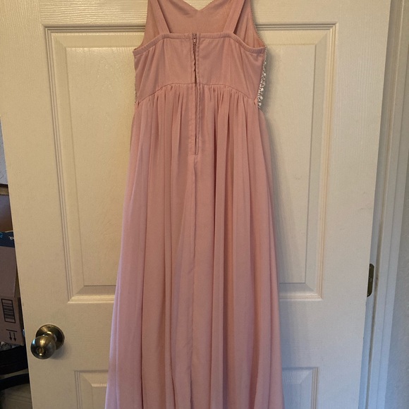 Macy’s Girl’s Dress Size 7 Blush with elegant beading in front. - Picture 3 of 3